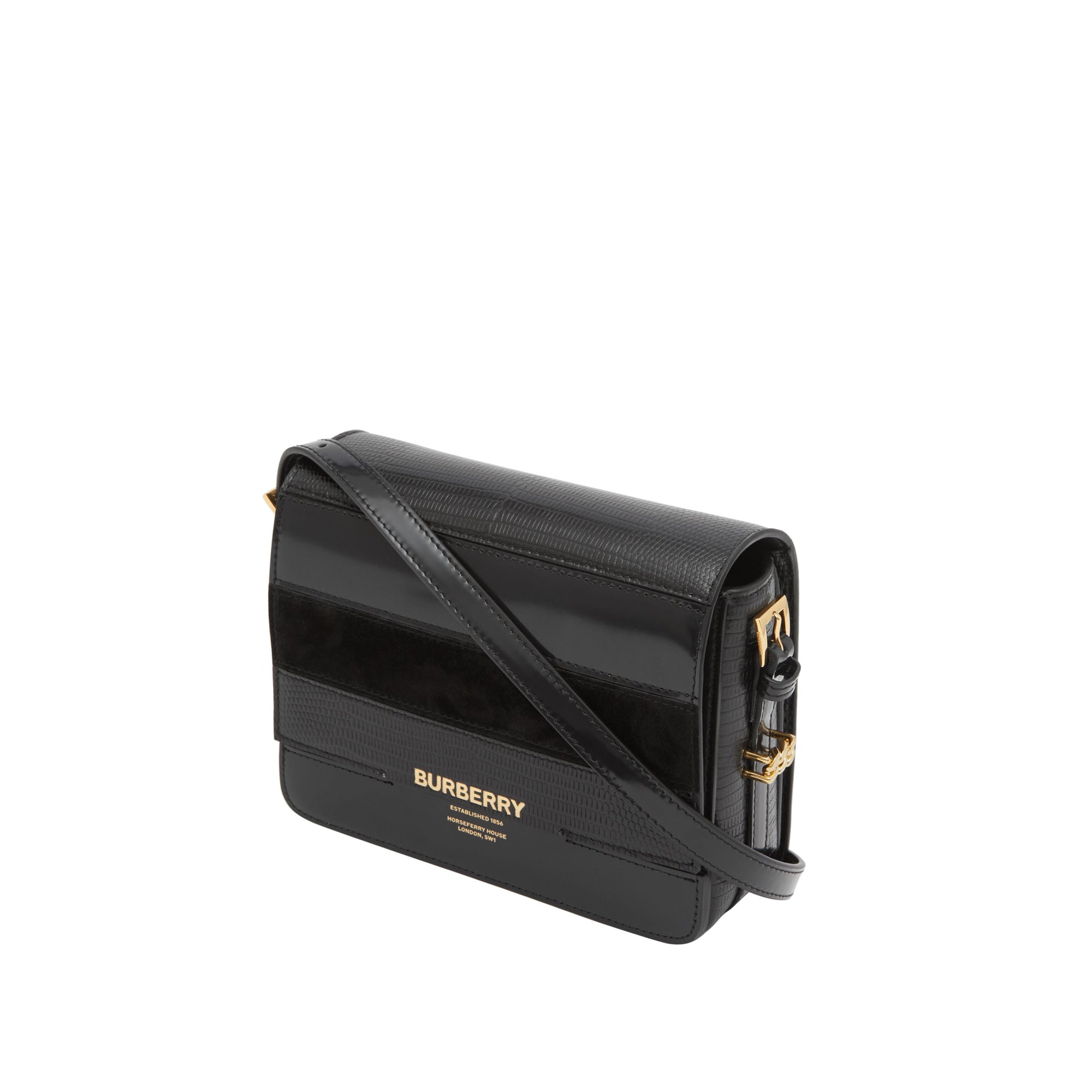 BLACK Petit sac Grace en cuir de cerf et cuir velours