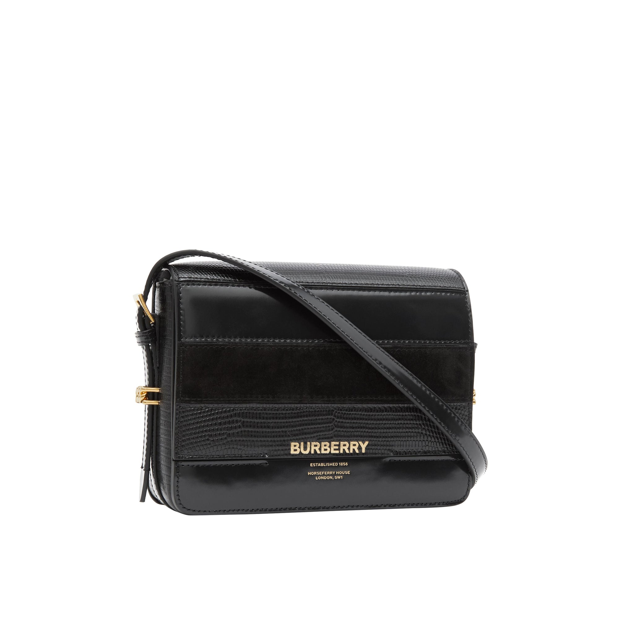 BLACK Petit sac Grace en cuir de cerf et cuir velours