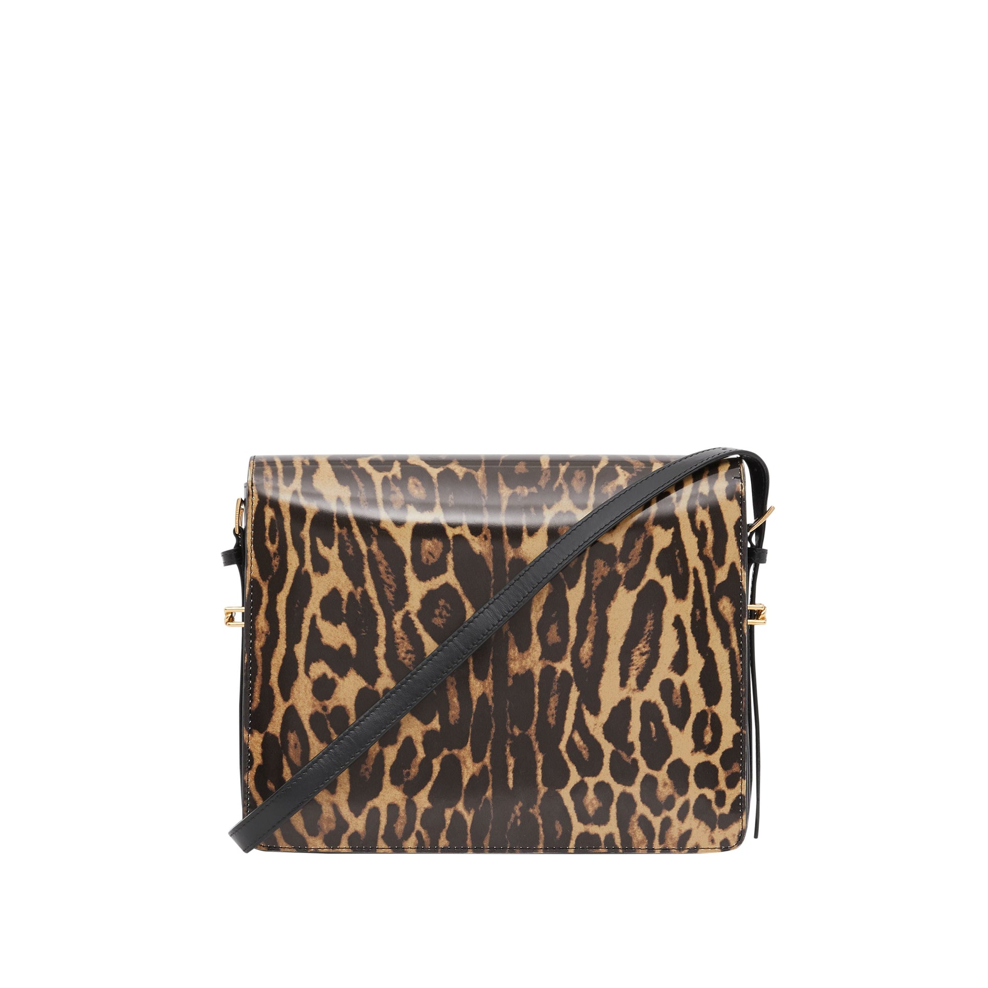 DARK MUSTARD Grand sac Grace en cuir à imprimé léopard