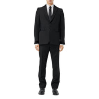 BLACK Veste de costume classique en laine avec velours