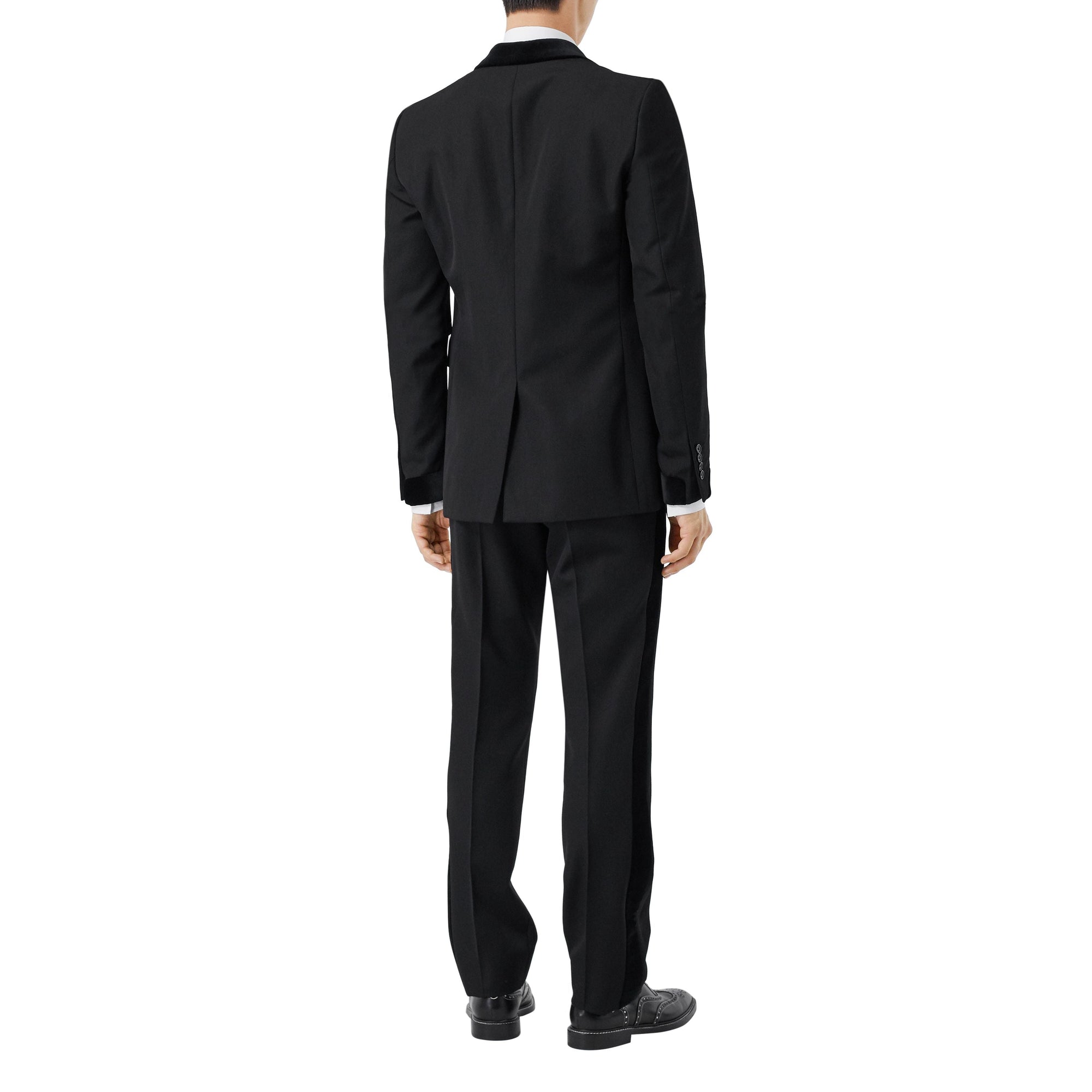 BLACK Veste de costume classique en laine avec velours