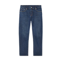 DARK INDIGO Jean droit délavé