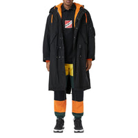BLACK Parka en nylon et soie avec gilet intérieur amovible à doublure molletonnée
