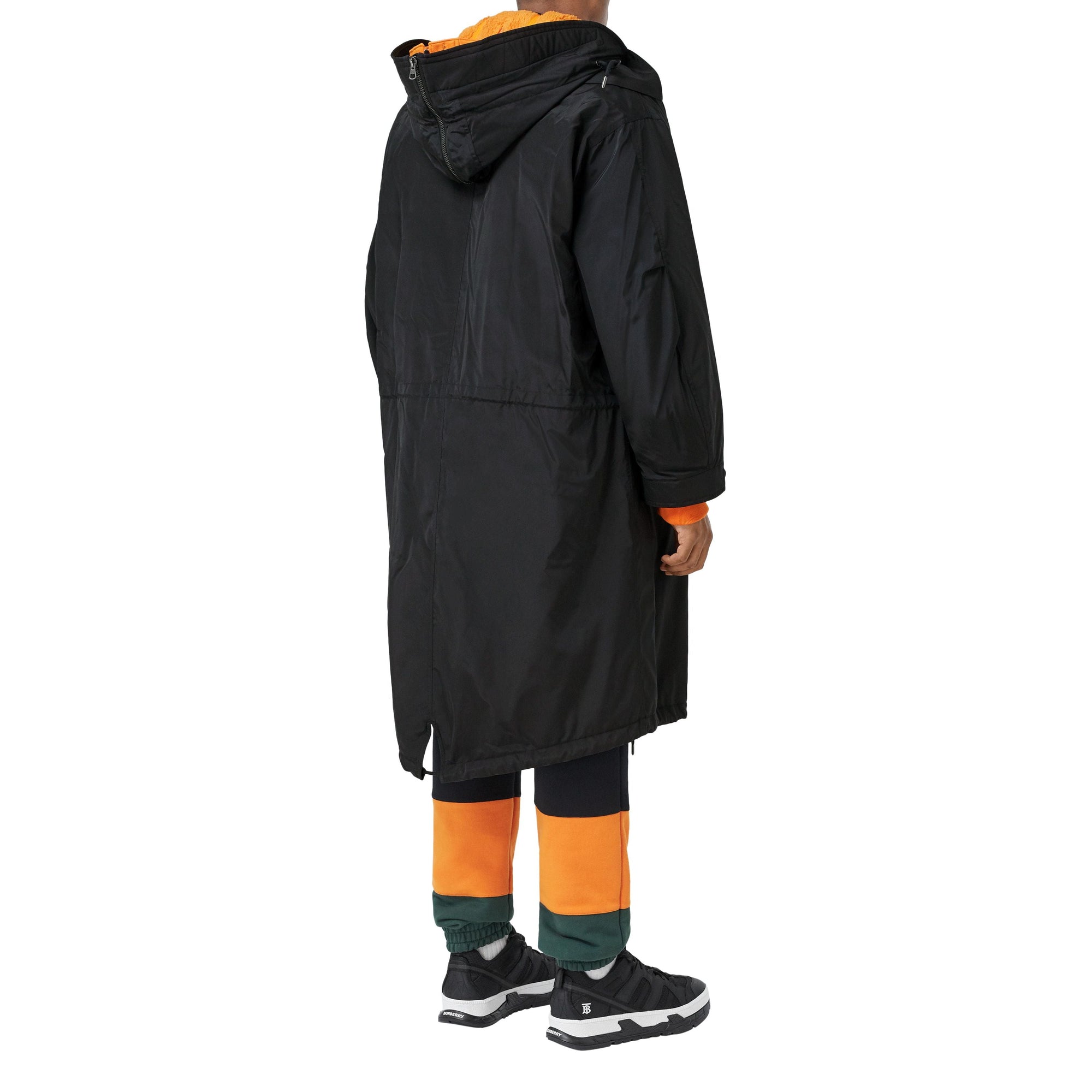 BLACK Parka en nylon et soie avec gilet intérieur amovible à doublure molletonnée