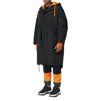BLACK Parka en nylon et soie avec gilet intérieur amovible à doublure molletonnée