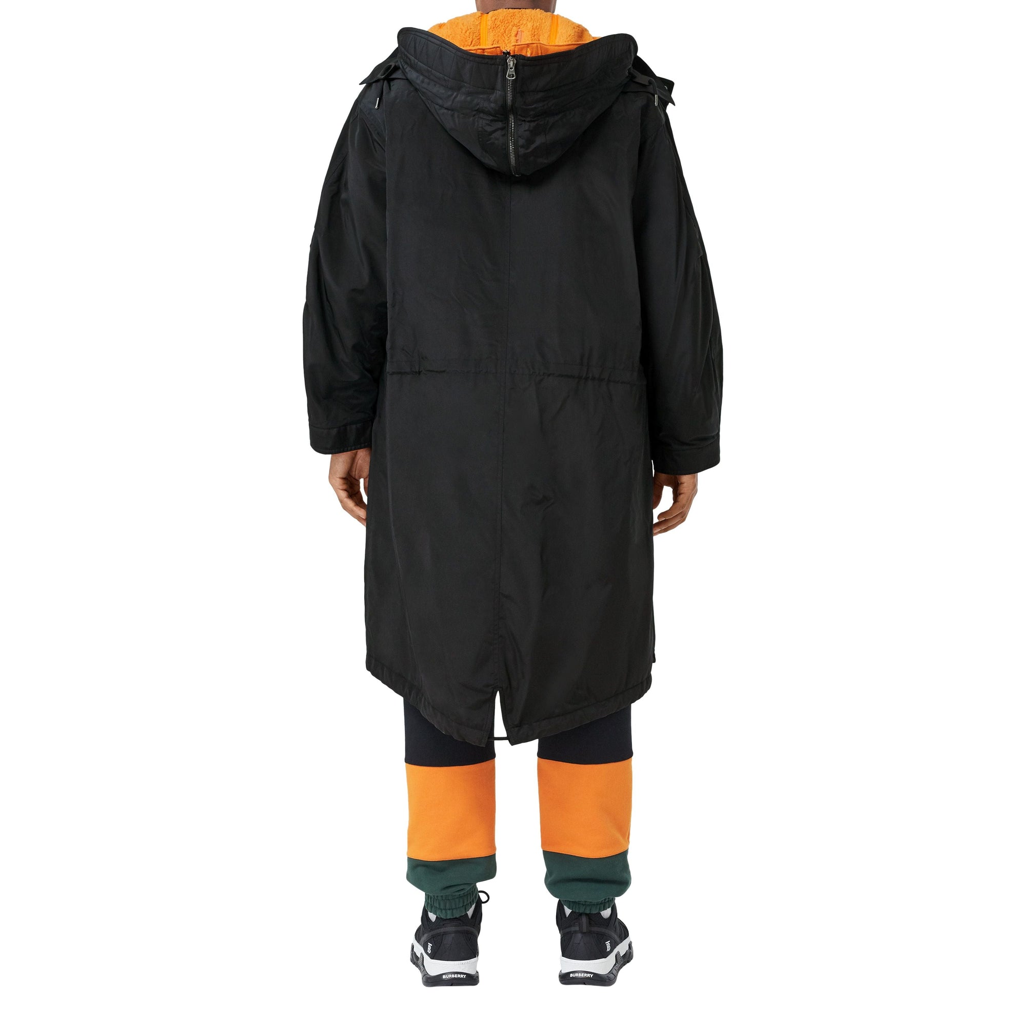 BLACK Parka en nylon et soie avec gilet intérieur amovible à doublure molletonnée
