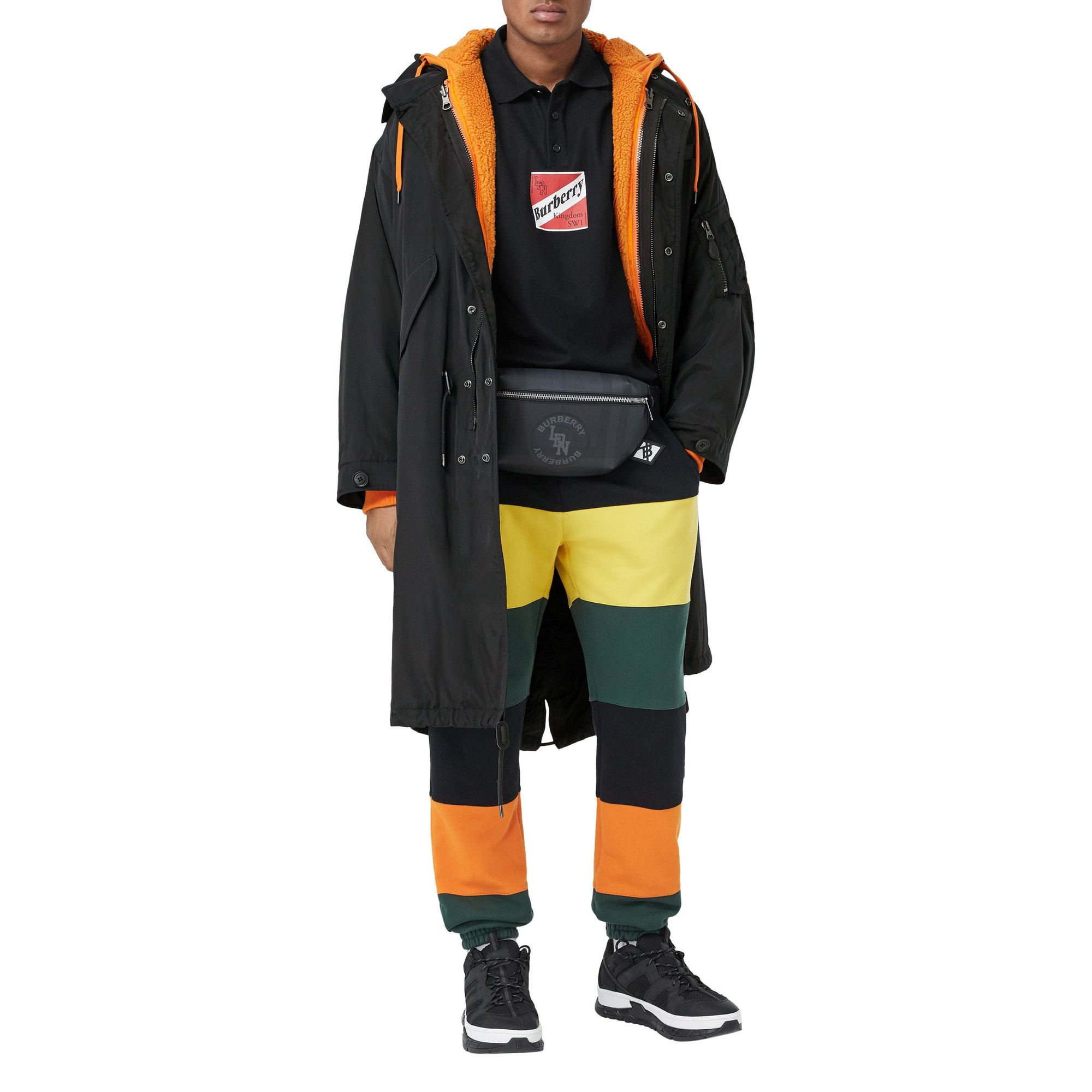 BLACK Parka en nylon et soie avec gilet intérieur amovible à doublure molletonnée