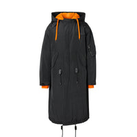 BLACK Parka en nylon et soie avec gilet intérieur amovible à doublure molletonnée