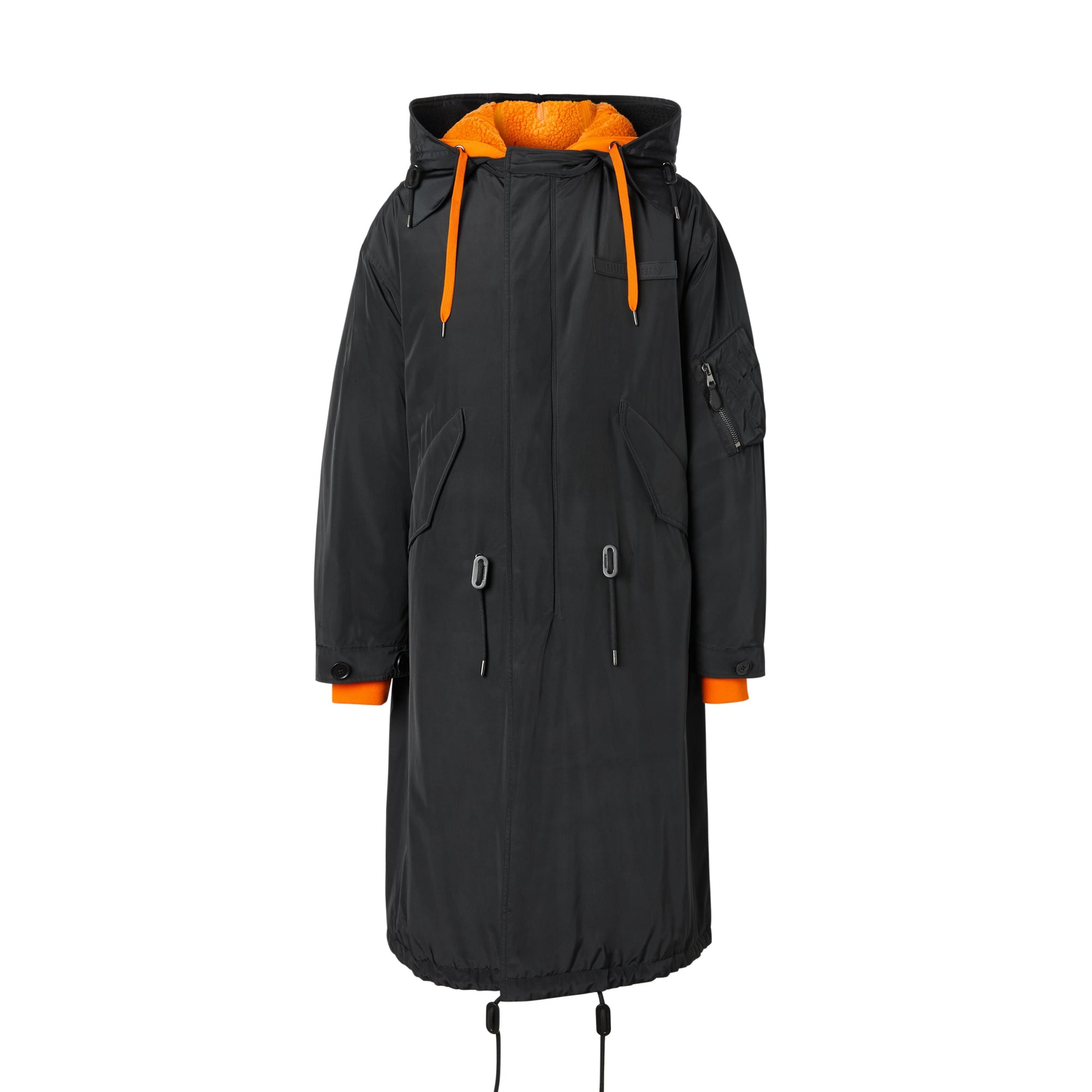 BLACK Parka en nylon et soie avec gilet intérieur amovible à doublure molletonnée