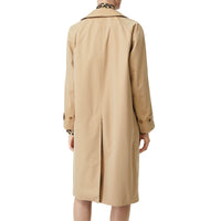 HONEY Paletot en gabardine de coton avec doublure à imprimé léopard