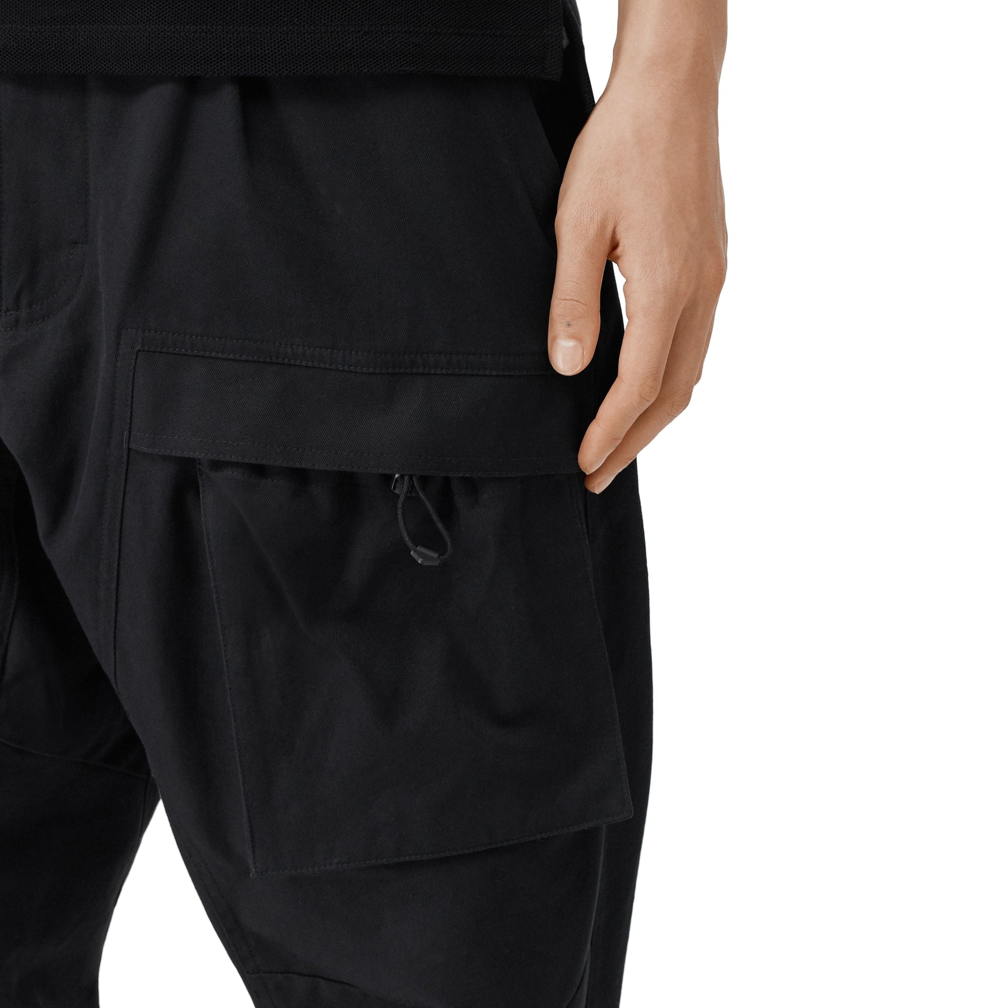 BLACK Pantalon cargo en coton