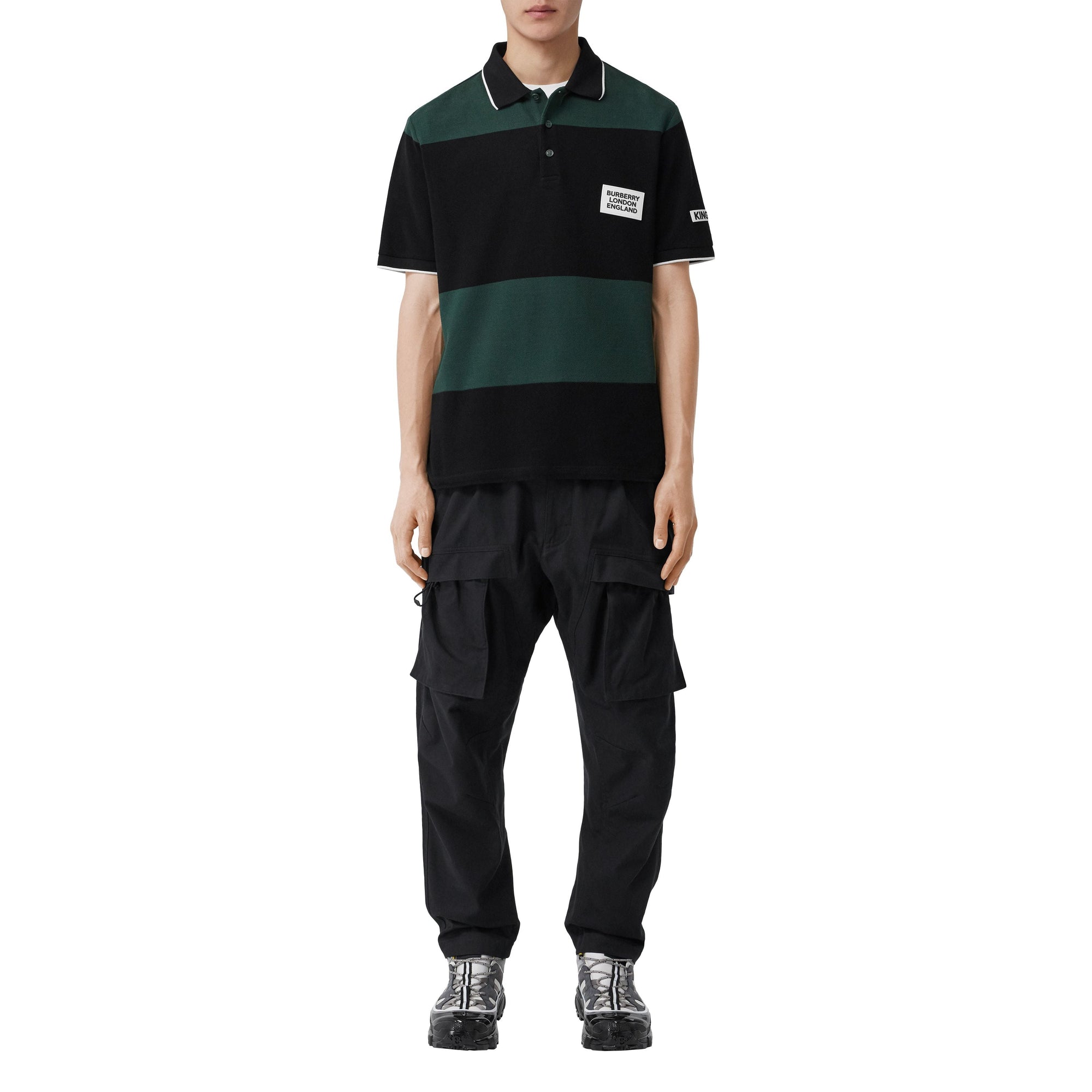 BLACK Pantalon cargo en coton