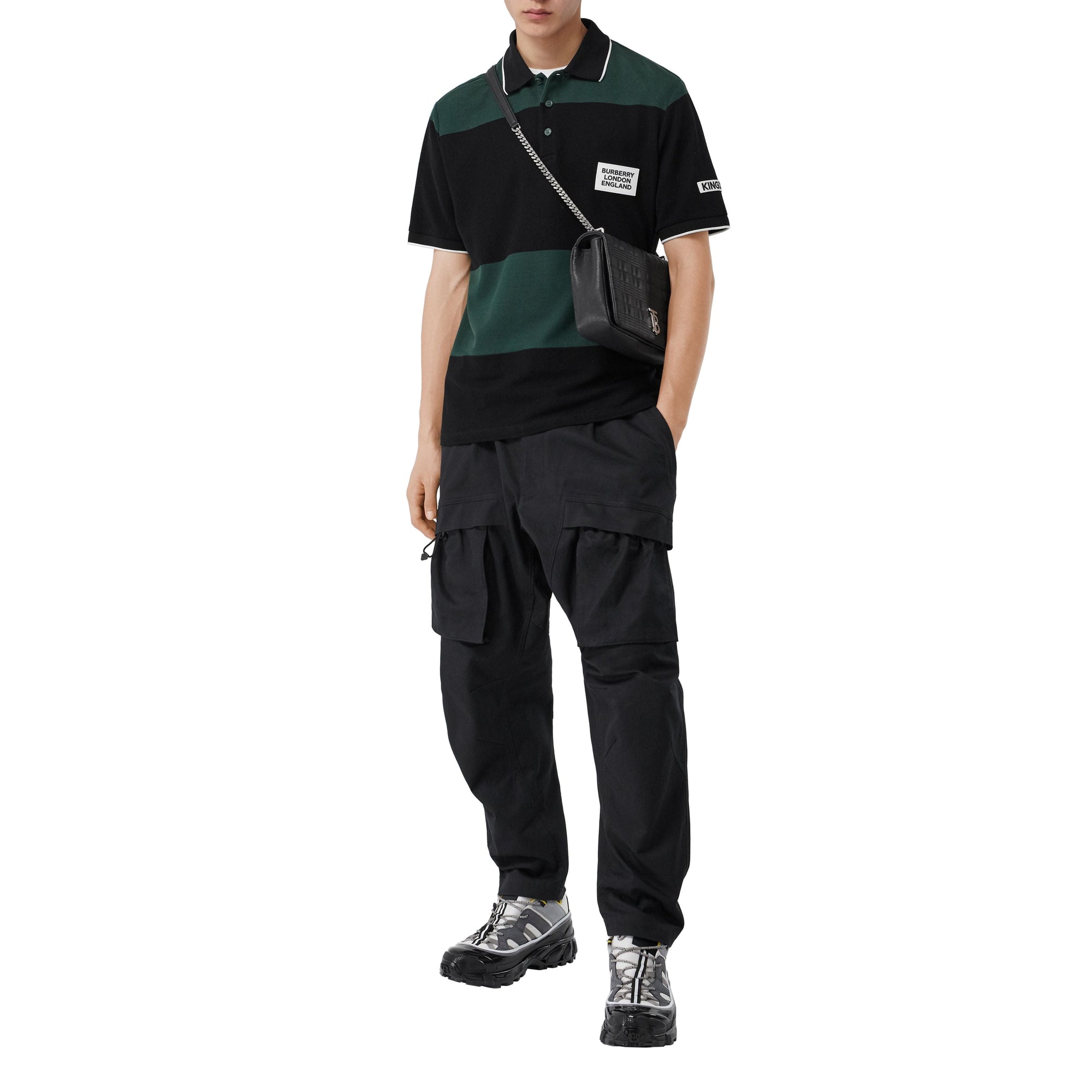 BLACK Pantalon cargo en coton