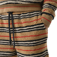 ARCHIVE BEIGE IP S Short à cordon de serrage molletonné à rayures iconiques