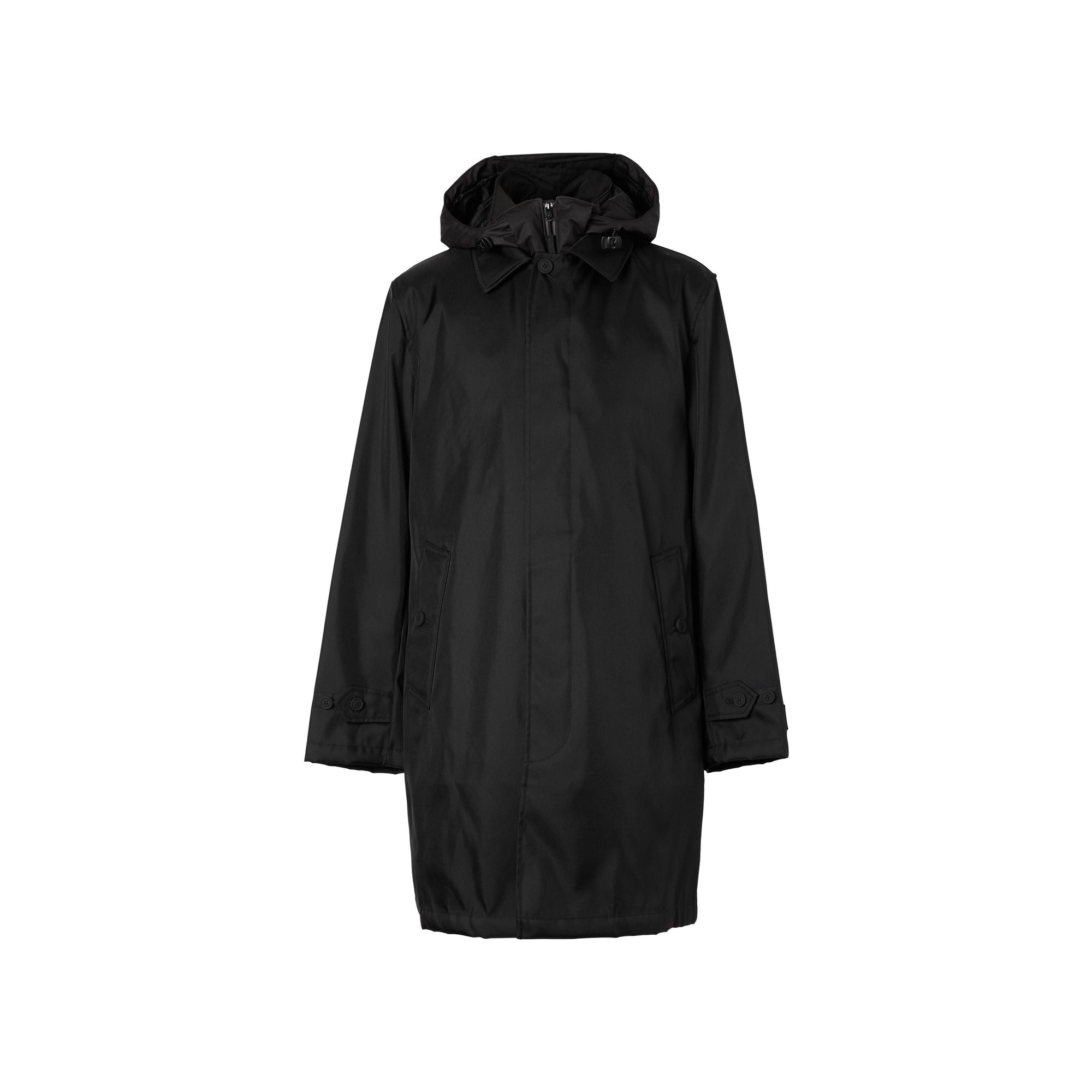 Paletot en nylon avec gilet intérieur amovible - Noir