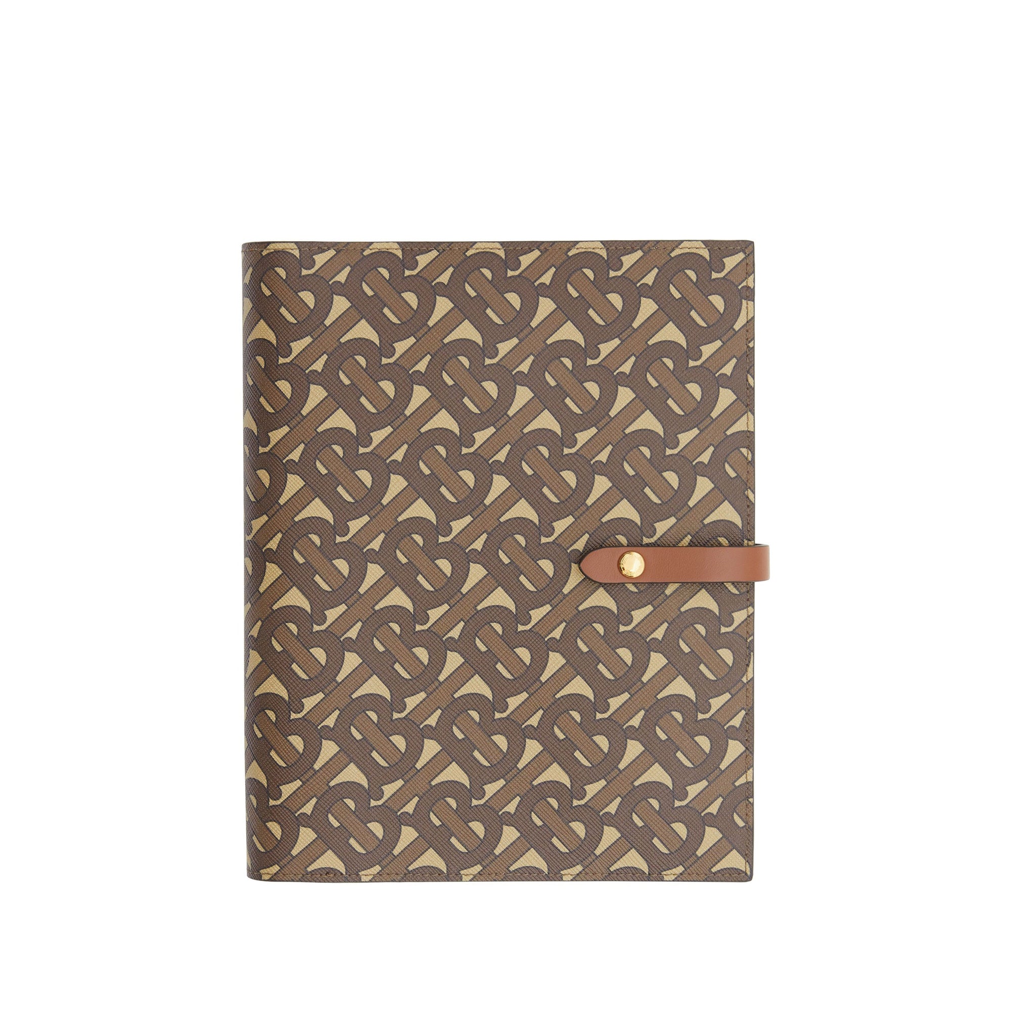 Couverture pour calepin en toile écologique Monogram - Brun Bride