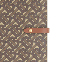 Couverture pour calepin en toile écologique Monogram - Brun Bride