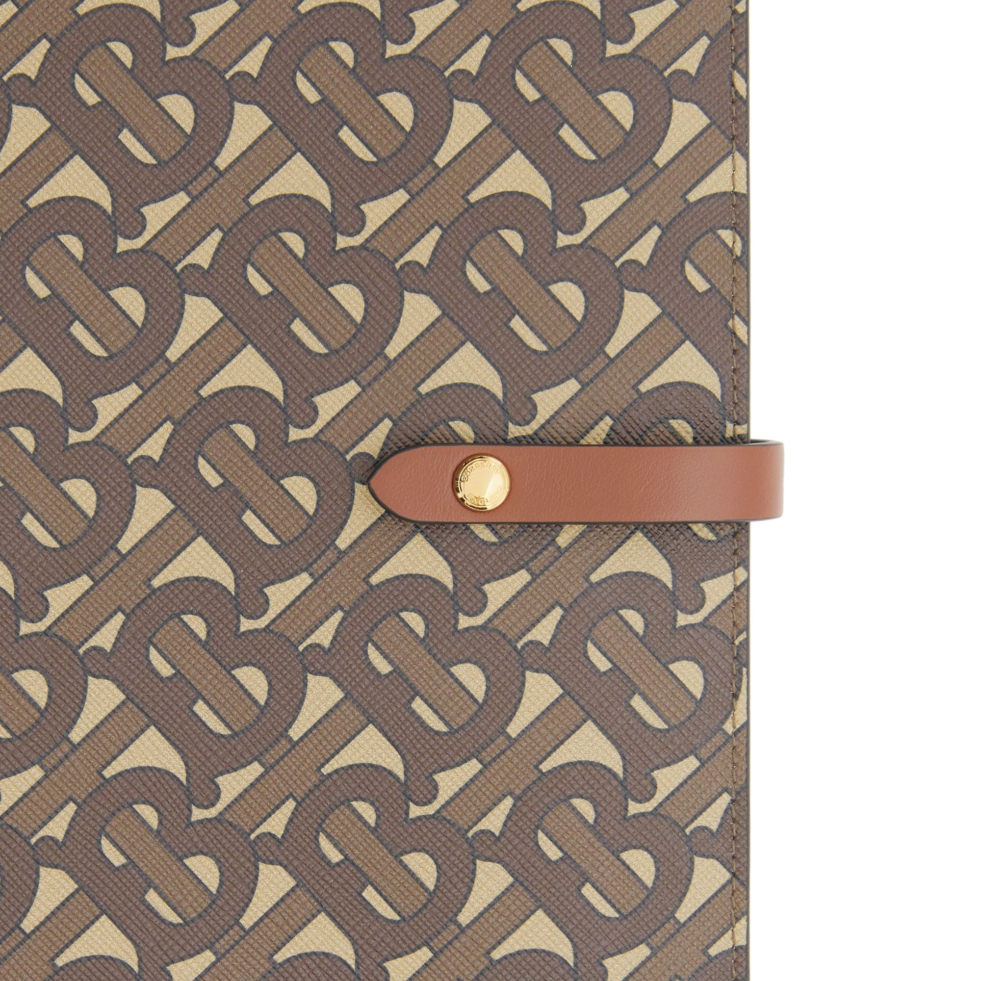 Couverture pour calepin en toile écologique Monogram - Brun Bride