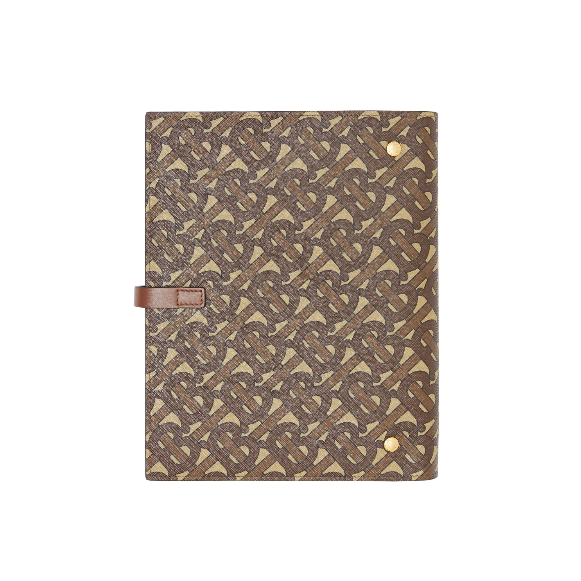 Couverture pour calepin en toile écologique Monogram - Brun Bride