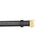 BLACK/LIGHT GOLD Ceinture en cuir Monogram