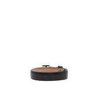 BLACK/LIGHT GOLD Ceinture en cuir Monogram
