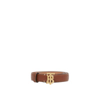 TAN/LIGHT GOLD Ceinture en cuir surpiqué Monogram