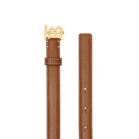 TAN/LIGHT GOLD Ceinture en cuir surpiqué Monogram