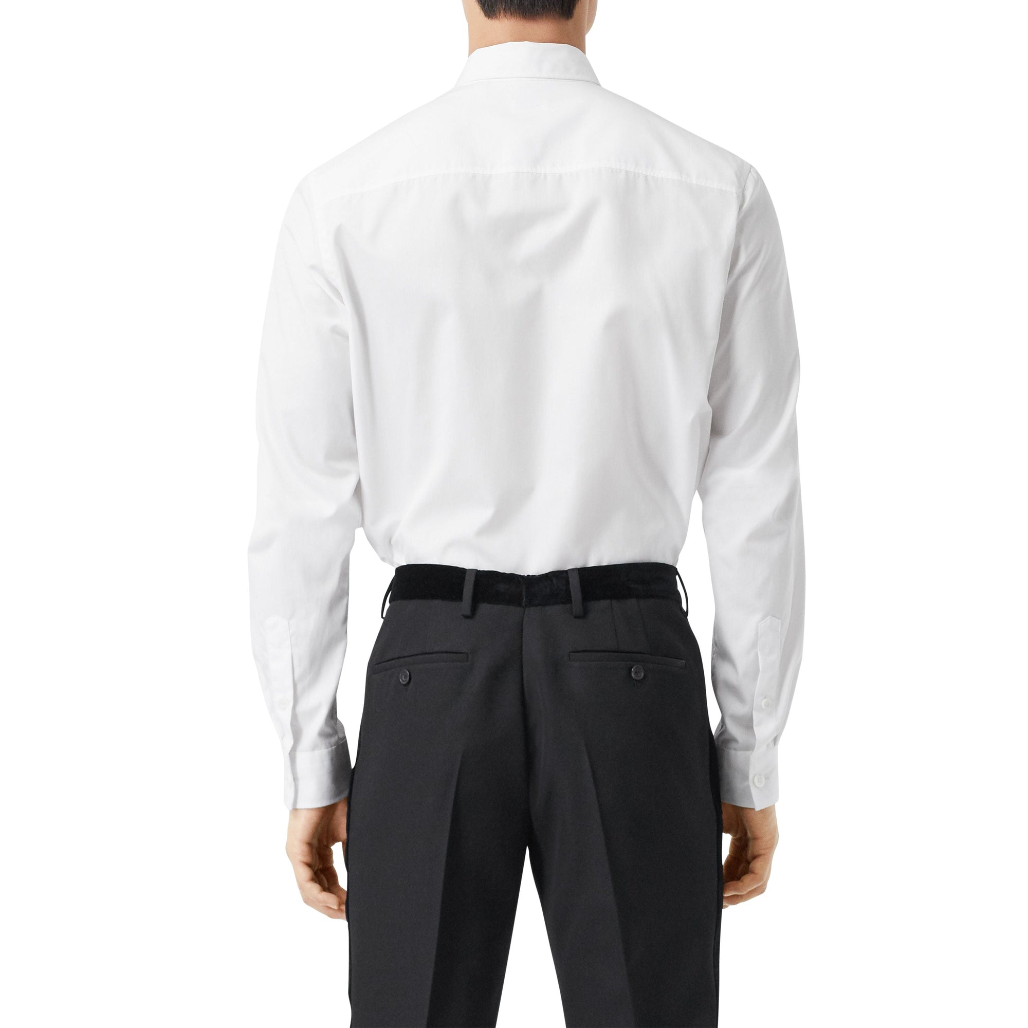 OPTIC WHITE Chemise en popeline de coton avec nœud