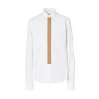 OPTIC WHITE Chemise en popeline de coton avec nœud