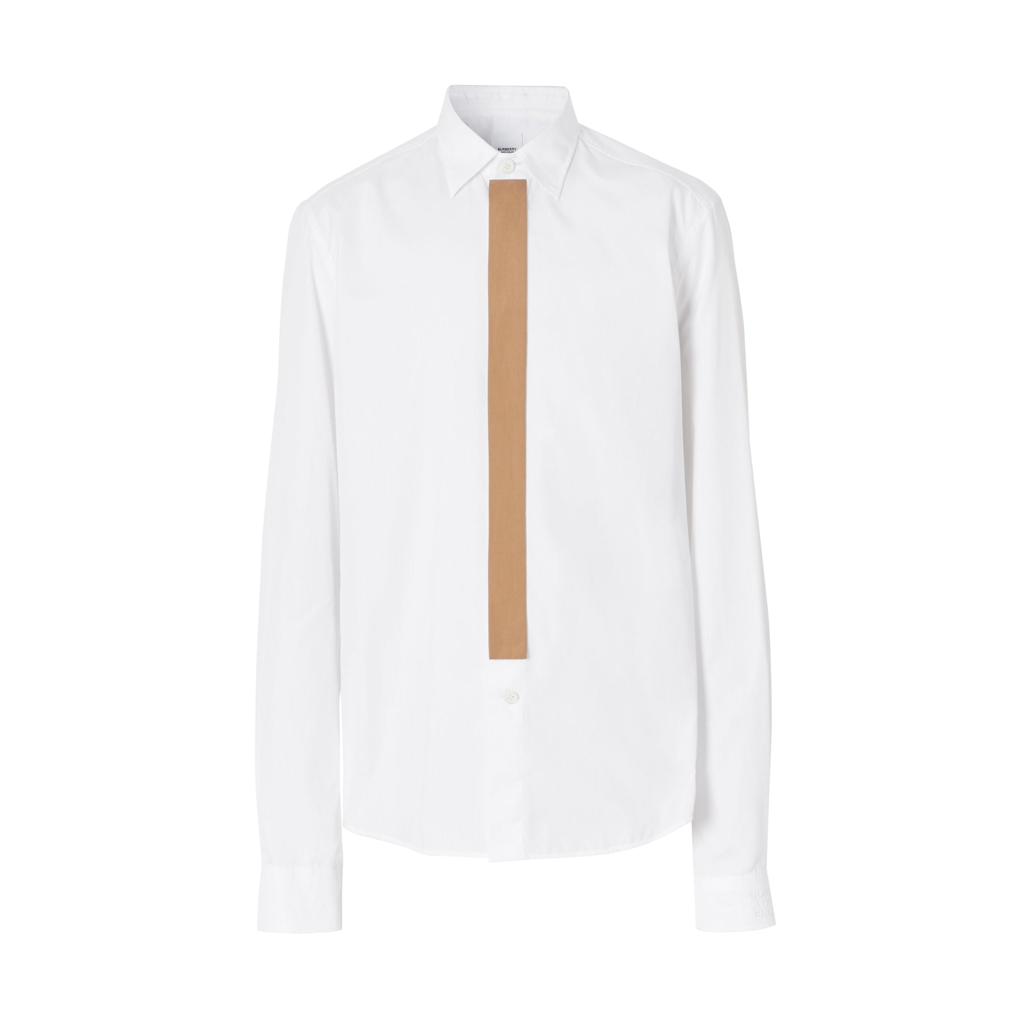 OPTIC WHITE Chemise en popeline de coton avec nœud