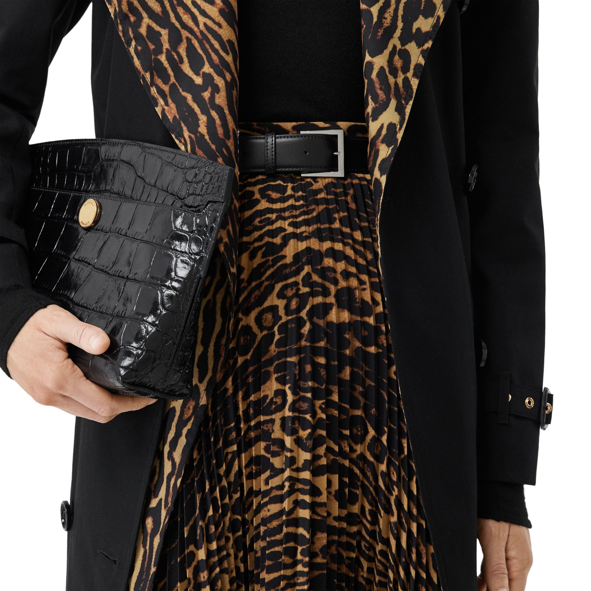 BLACK/PALLADIO Ceinture en cuir avec chaîne
