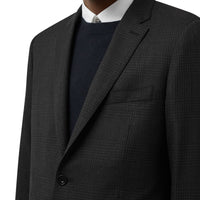 DARK GREY Costume slim en laine check Prince de Galles