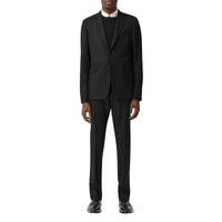 DARK GREY Costume slim en laine check Prince de Galles