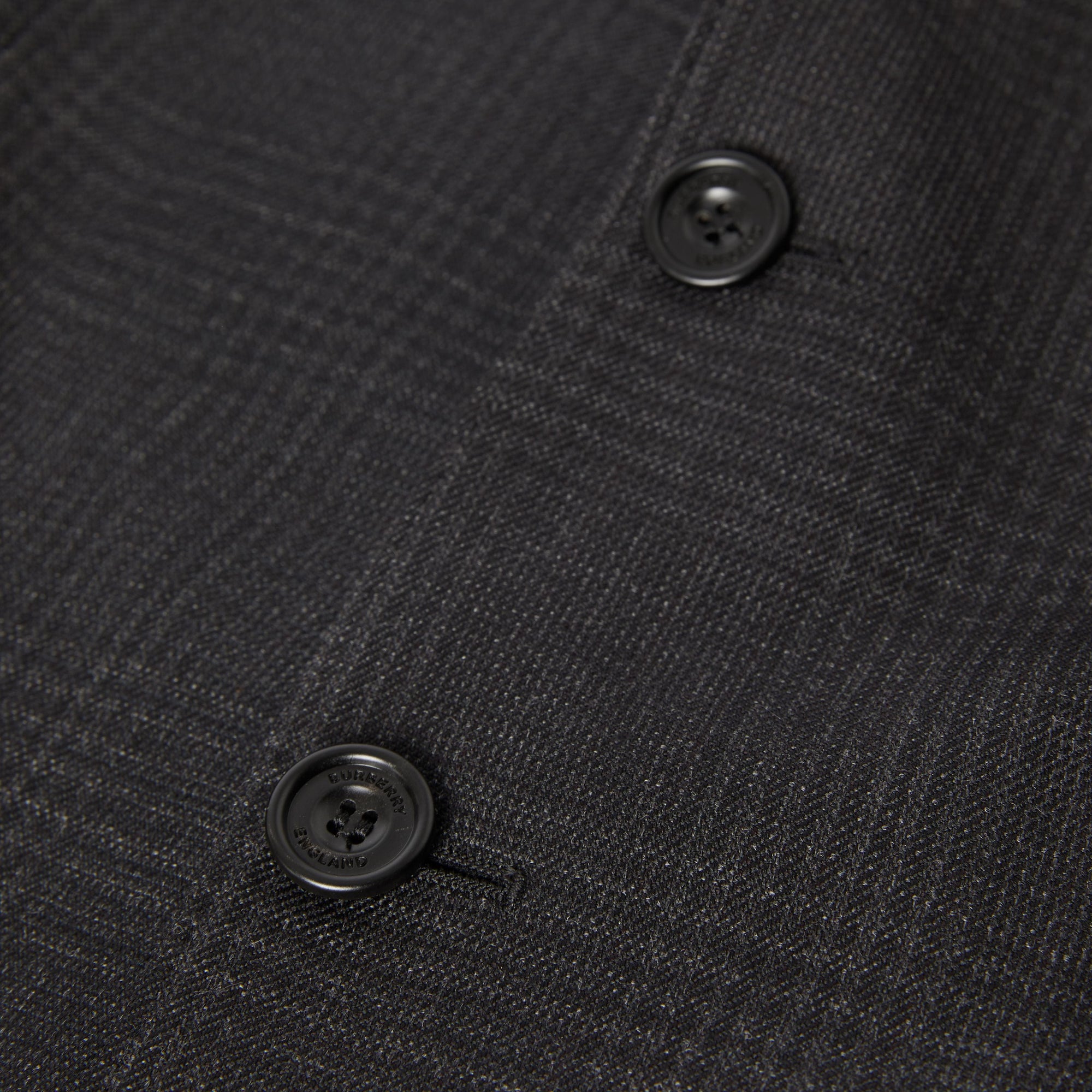 DARK GREY Costume slim en laine check Prince de Galles