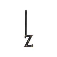 Bijou alphabet « Z » en cuir clouté - Noir & Or Clair