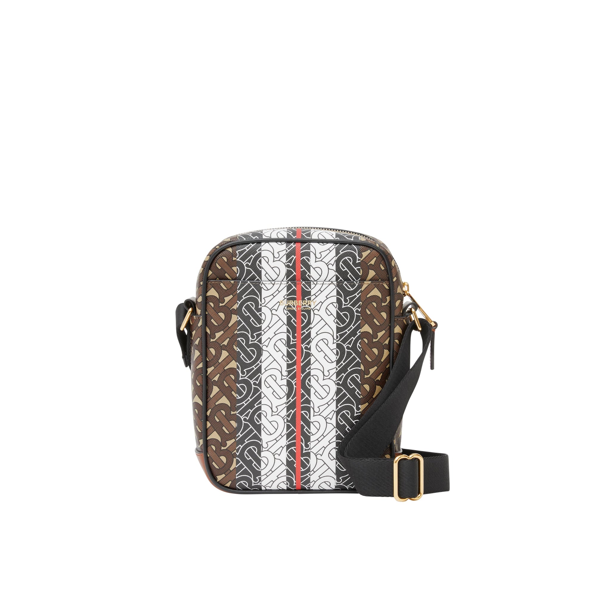 BRIDLE BROWN Sac à bandoulière en toile écologique rayé Monogram