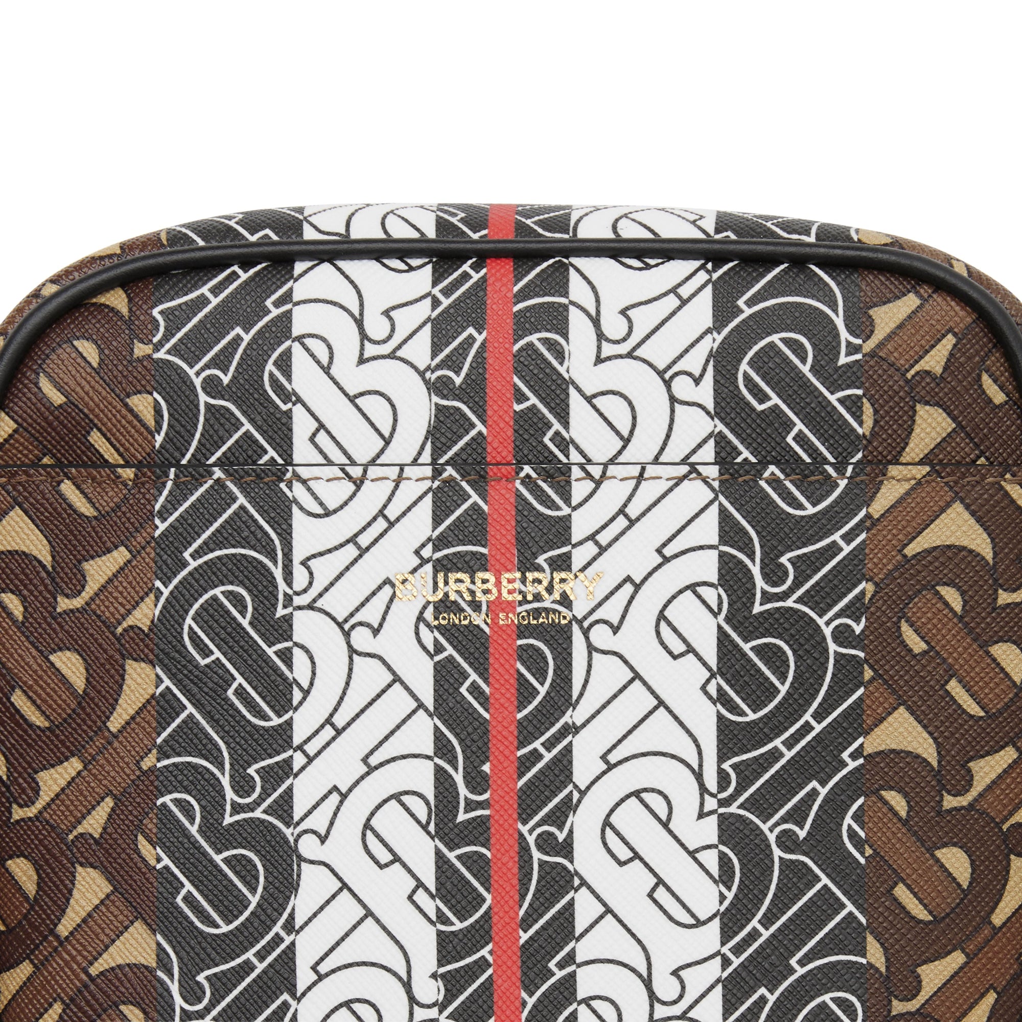 BRIDLE BROWN Sac à bandoulière en toile écologique rayé Monogram