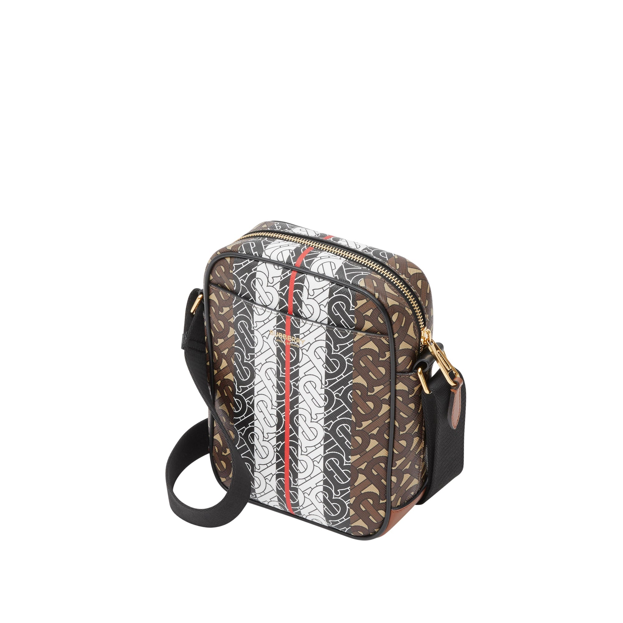 BRIDLE BROWN Sac à bandoulière en toile écologique rayé Monogram