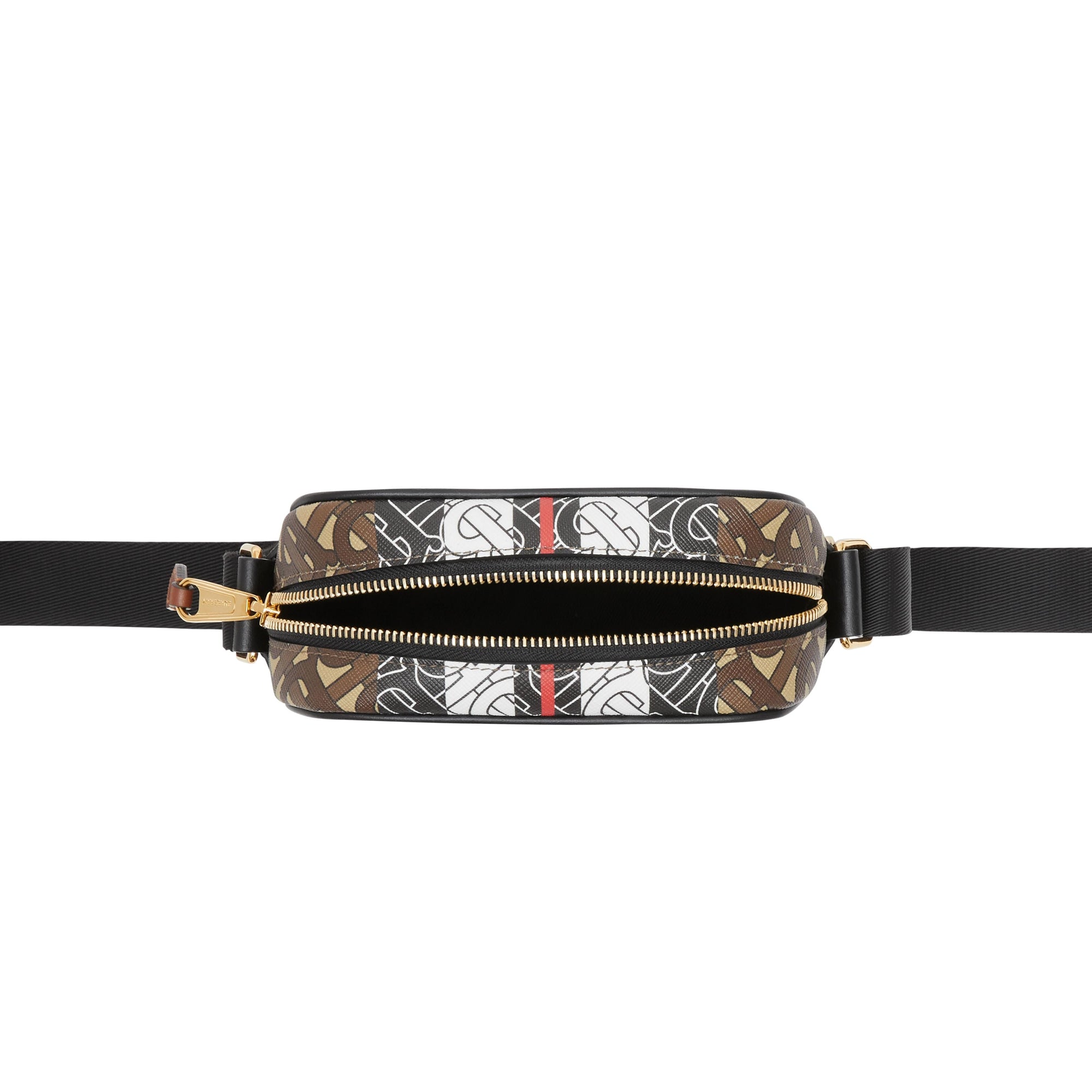 BRIDLE BROWN Sac à bandoulière en toile écologique rayé Monogram