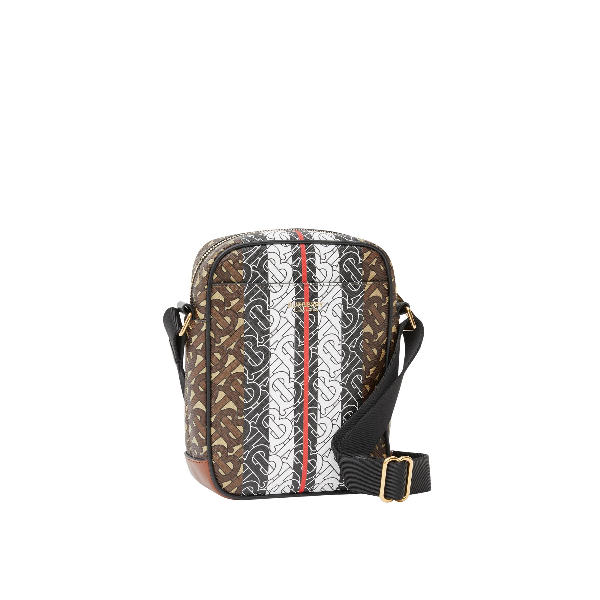 BRIDLE BROWN Sac à bandoulière en toile écologique rayé Monogram