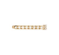 Barrette plaquée or monogram avec cristaux - Or clair