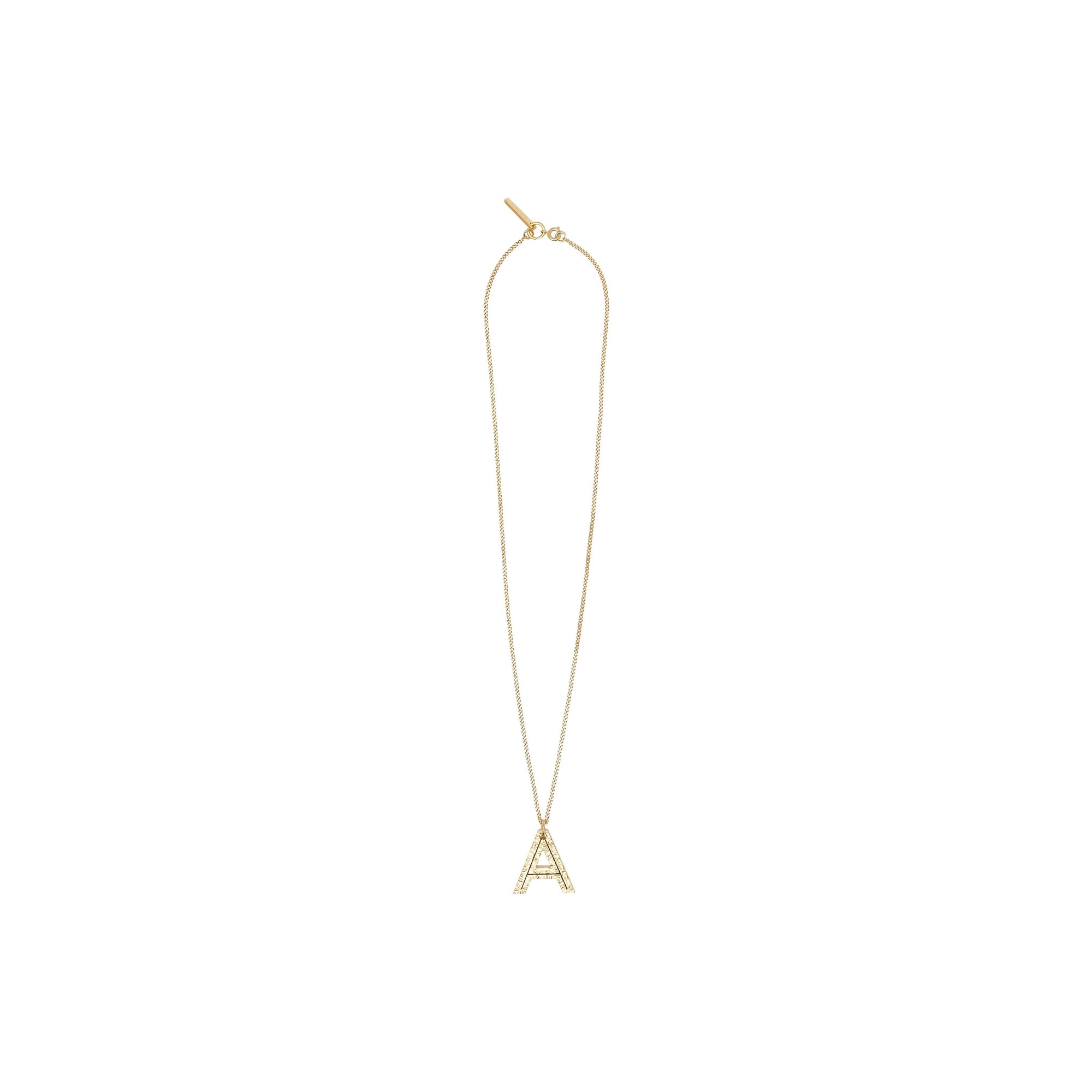 Collier plaqué or avec bijou alphabet « A » - Or Clair