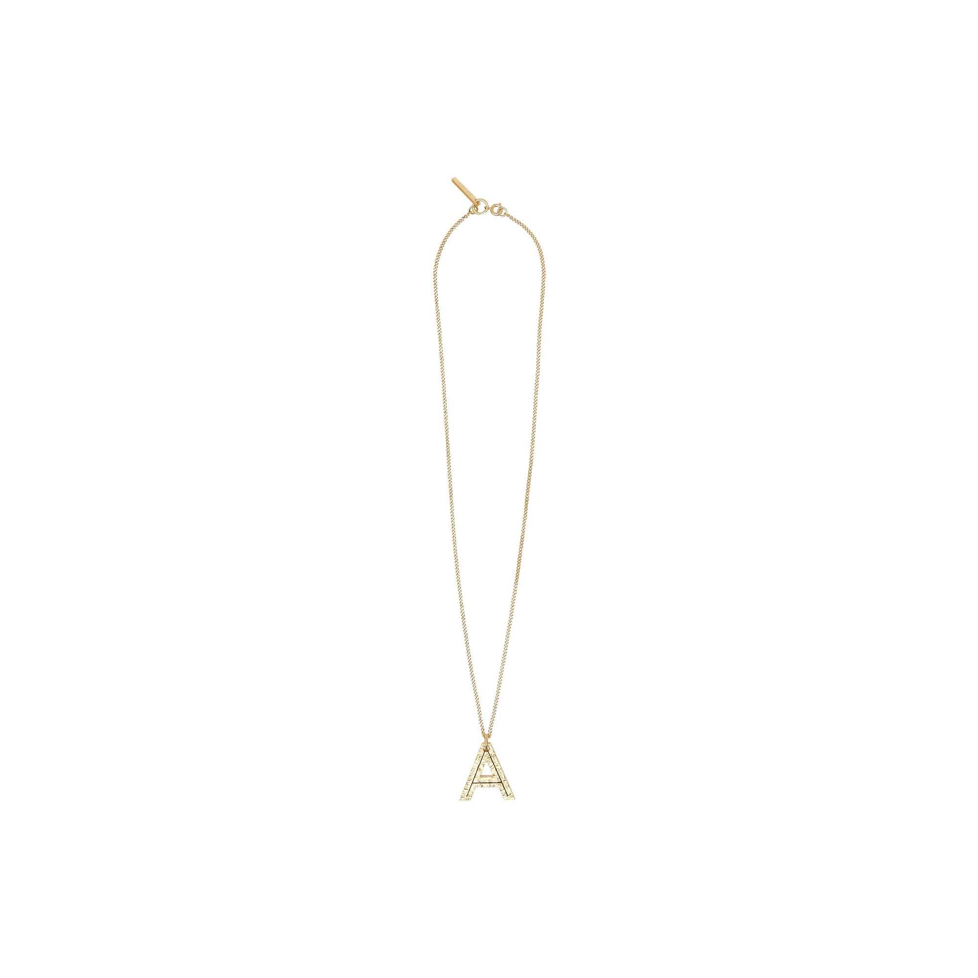 Collier plaqué or avec bijou alphabet « a » - Or clair