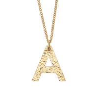 Collier plaqué or avec bijou alphabet « a » - Or clair