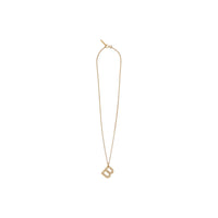 Collier plaqué or avec bijou alphabet « B » - Or Clair