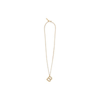 Collier plaqué or avec bijou alphabet « b » - Or clair
