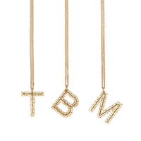 Collier plaqué or avec bijou alphabet « B » - Or Clair