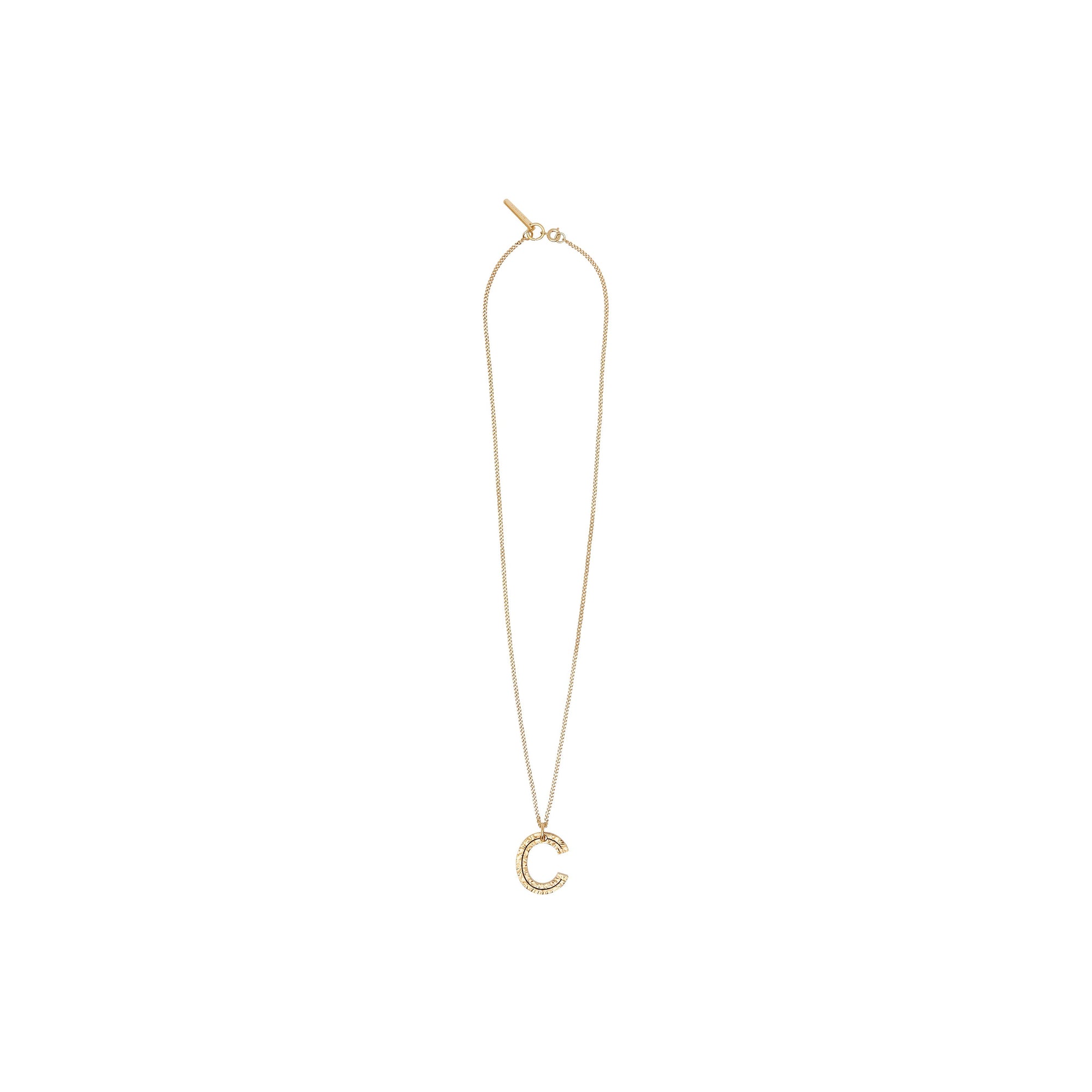 Collier plaqué or avec bijou alphabet « C » - Or Clair