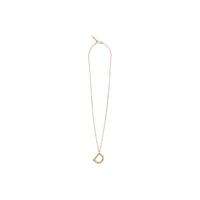 Collier plaqué or avec bijou alphabet « D » - Or Clair