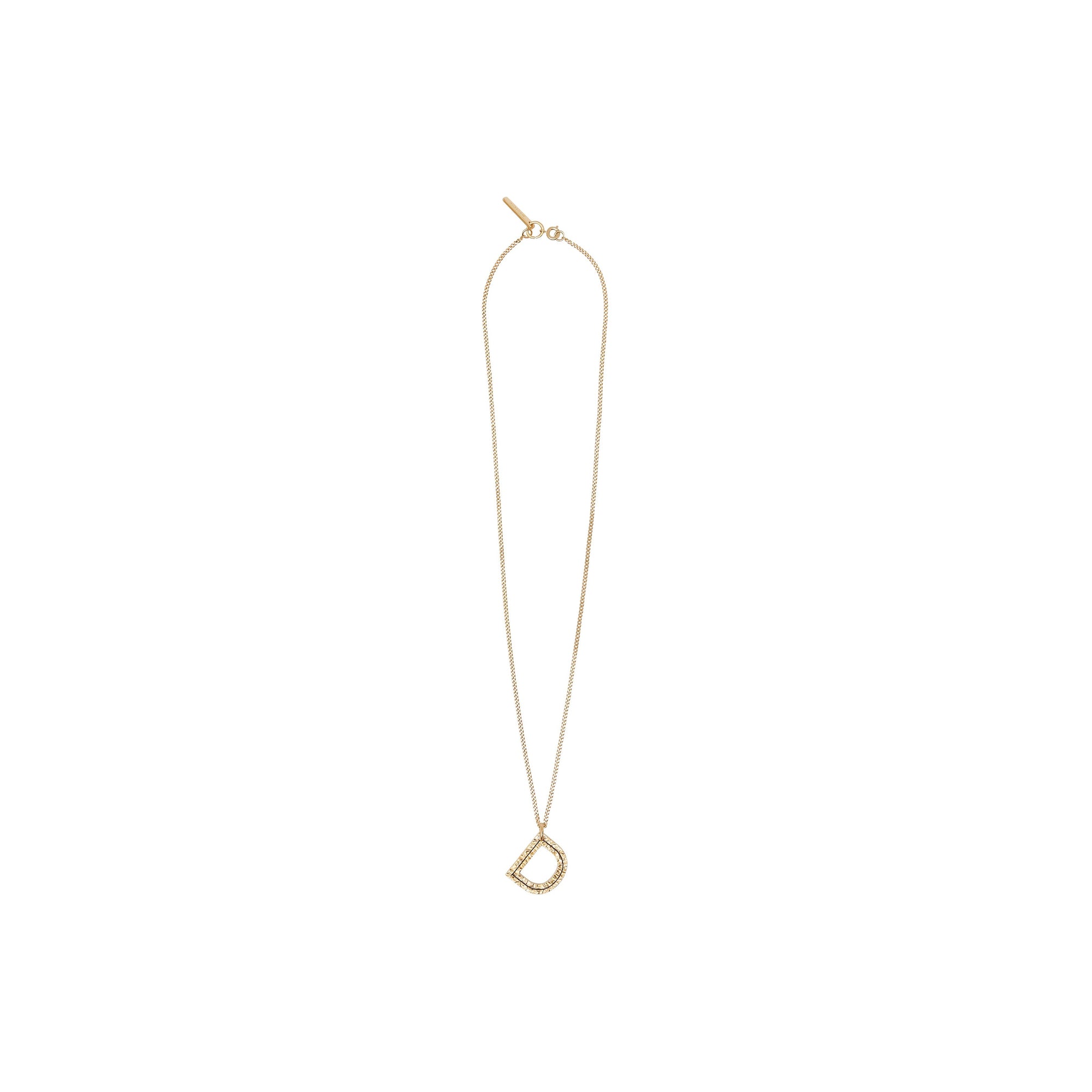 Collier plaqué or avec bijou alphabet « D » - Or Clair